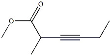 3-Hexyne-2-carboxylic acid methyl ester Structure