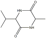 3-Isopropyl-6-methylpiperazine-2,5-dione Structure