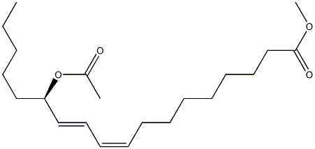 (9Z,11E,13R)-13-Acetoxy-9,11-octadecadienoic acid methyl ester Structure