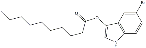 Decanoic acid 5-bromo-1H-indol-3-yl ester Struktur