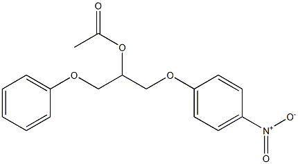 Acetic acid 1-(phenoxymethyl)-2-(4-nitrophenoxy)ethyl ester Structure