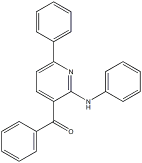 2-(フェニルアミノ)-6-フェニル-3-ベンゾイルピリジン 化学構造式