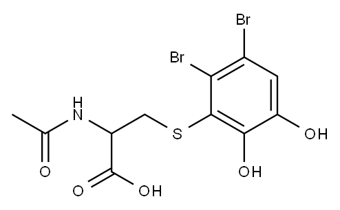 2-Acetylamino-3-(2,3-dibromo-5,6-dihydroxyphenylthio)propionic acid