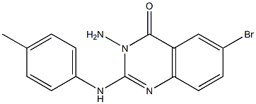  2-[(4-Methylphenyl)amino]-3-amino-6-bromoquinazolin-4(3H)-one