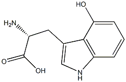 (R)-2-Amino-3-(4-hydroxy-1H-indol-3-yl)propionic acid Struktur
