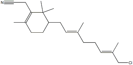 4-[(2E,6E)-8-Chloro-3,7-dimethyl-2,6-octadienyl]-1,3,3-trimethyl-1-cyclohexene-2-acetonitrile Structure