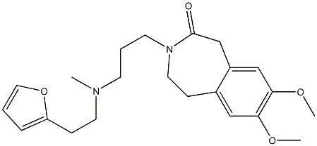 2,3-Dihydro-7,8-dimethoxy-3-[3-[N-[2-(2-furanyl)ethyl]-N-methylamino]propyl]-1H-3-benzazepin-4(5H)-one