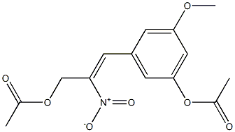 Acetic acid 2-nitro-3-[3-methoxy-5-acetoxyphenyl]-2-propenyl ester|