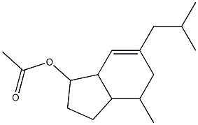 Acetic acid 3-isobutyl-5-methylbicyclo[4.3.0]non-2-en-9-yl ester Structure