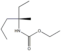 (-)-[(S)-1-エチル-1-メチルブチル]カルバミン酸エチル 化学構造式