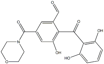  3-Hydroxy-5-(morpholinocarbonyl)-2-(2,6-dihydroxybenzoyl)benzaldehyde
