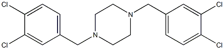 1,4-Bis(3,4-dichlorobenzyl)piperazine Structure