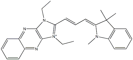  1,3-Diethyl-2-[3-[[2,3-dihydro-1,3,3-trimethyl-1H-indol]-2-ylidene]-1-propenyl]-1H-imidazo[4,5-b]quinoxalin-3-ium