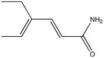 (2E,4E)-4-Ethyl-2,4-hexadienamide Struktur