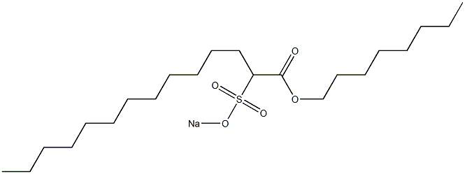 2-(Sodiosulfo)tetradecanoic acid octyl ester