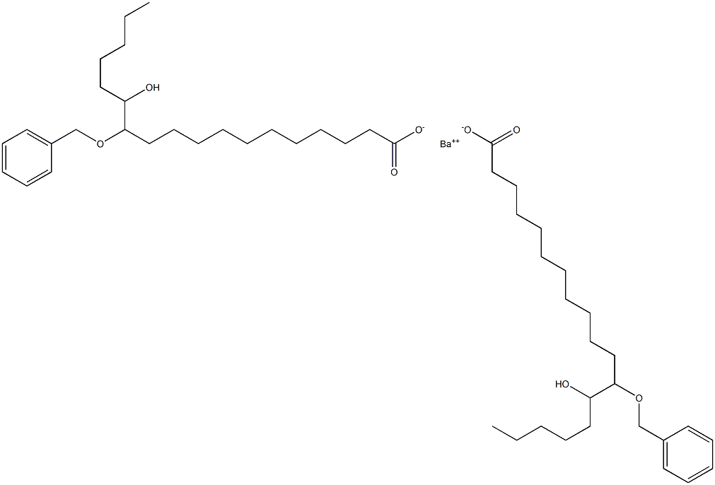 Bis(12-benzyloxy-13-hydroxystearic acid)barium salt Structure
