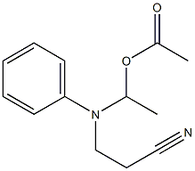 N-(1-アセトキシエチル)-N-(2-シアノエチル)アニリン 化学構造式