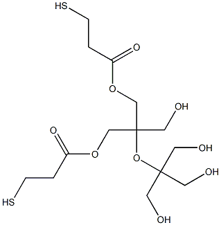3-メルカプトプロパン酸[5-ヒドロキシ-2,4,4-トリス(ヒドロキシメチル)-2-[(3-メルカプト-1-オキソプロポキシ)メチル]-3-オキサペンタン]-1-イル 化学構造式