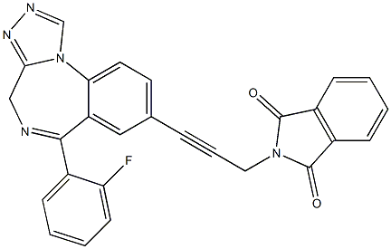 6-(2-Fluorophenyl)-8-[3-[(2,3-dihydro-1,3-dioxo-1H-isoindol)-2-yl]-1-propynyl]-4H-[1,2,4]triazolo[4,3-a][1,4]benzodiazepine