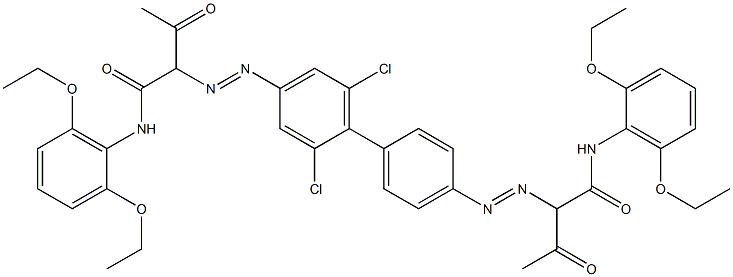 4,4'-Bis[[1-(2,6-diethoxyphenylamino)-1,3-dioxobutan-2-yl]azo]-2,6-dichloro-1,1'-biphenyl Structure
