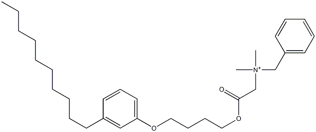  N,N-Dimethyl-N-benzyl-N-[[[4-(3-decylphenyloxy)butyl]oxycarbonyl]methyl]aminium