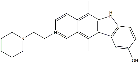  9-Hydroxy-5,11-dimethyl-2-[2-(1-piperidinyl)ethyl]-6H-pyrido[4,3-b]carbazol-2-ium