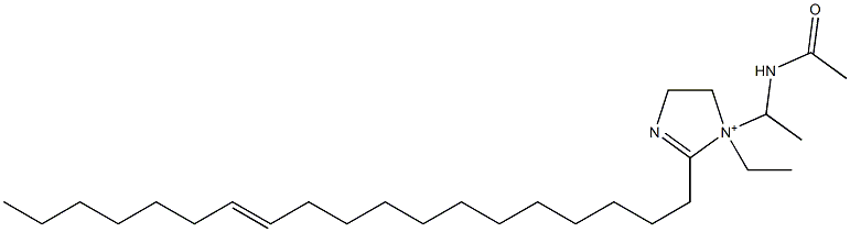 1-[1-(Acetylamino)ethyl]-1-ethyl-2-(12-nonadecenyl)-2-imidazoline-1-ium Struktur