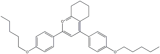 5,6,7,8-Tetrahydro-2,4-bis[4-(pentyloxy)phenyl]-1-benzopyrylium Structure