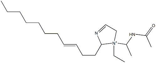 1-[1-(Acetylamino)ethyl]-1-ethyl-2-(3-undecenyl)-3-imidazoline-1-ium Structure