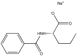 [S,(+)]-2-(Benzoylamino)valeric acid sodium salt Struktur