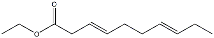 3,7-デカジエン酸エチル 化学構造式