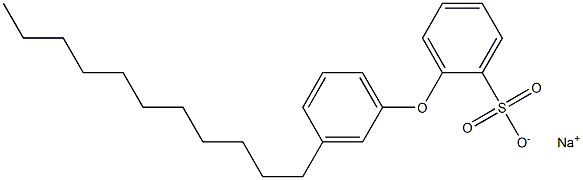 2-(3-ウンデシルフェノキシ)ベンゼンスルホン酸ナトリウム 化学構造式