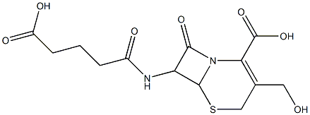 7-(4-Carboxybutyrylamino)-3-hydroxymethyl-8-oxo-5-thia-1-azabicyclo[4.2.0]oct-2-ene-2-carboxylic acid Structure