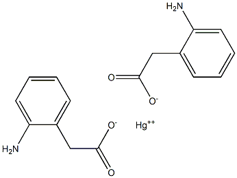 (2-アミノフェニル)水銀(II)アセタート 化学構造式
