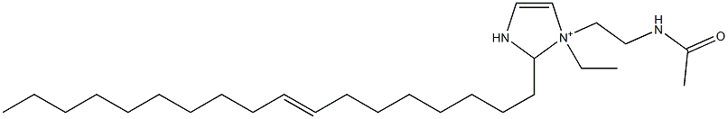 1-[2-(Acetylamino)ethyl]-1-ethyl-2-(8-octadecenyl)-4-imidazoline-1-ium Struktur