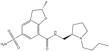 (S)-2,3-Dihydro-N-[[(2R)-1-butyl-2-pyrrolidinyl]methyl]-2-methyl-5-sulfamoylbenzofuran-7-carboxamide