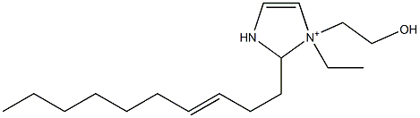 2-(3-Decenyl)-1-ethyl-1-(2-hydroxyethyl)-4-imidazoline-1-ium Structure