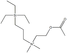 N-(2-Acetoxyethyl)-N,N-dimethyl-3-(triethylsilyl)-1-propanaminium Structure