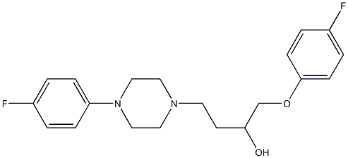 1-(4-Fluorophenoxy)-4-[4-[4-fluorophenyl]-1-piperazinyl]-2-butanol 结构式