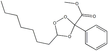 5-Heptyl-3-phenyl-1,2,4-trioxolane-3-carboxylic acid methyl ester Struktur
