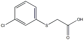 2-(m-クロロフェニルチオ)酢酸 化学構造式