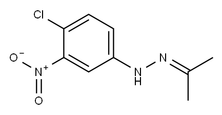 アセトン3-ニトロ-4-クロロフェニルヒドラゾン 化学構造式