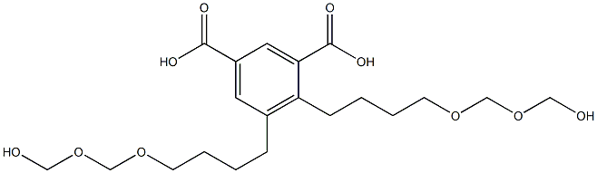 4,5-Bis(8-hydroxy-5,7-dioxaoctan-1-yl)isophthalic acid Structure