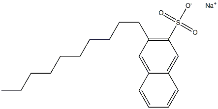 3-Decyl-2-naphthalenesulfonic acid sodium salt Structure