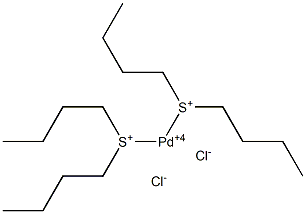 Bis(dibutylsulfonio)palladium(IV) dichloride Structure