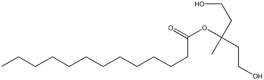 Tridecanoic acid 3-hydroxy-1-(2-hydroxyethyl)-1-methylpropyl ester 结构式
