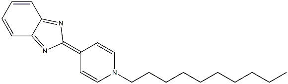1-Decyl-4-(2H-benzimidazol-2-ylidene)-1,4-dihydropyridine,,结构式