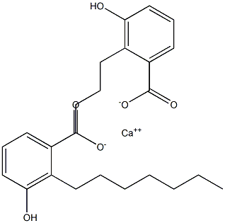 Bis(2-heptyl-3-hydroxybenzoic acid)calcium salt Structure