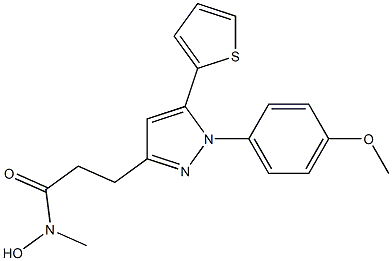 3-[1-(4-Methoxyphenyl)-5-(2-thienyl)-1H-pyrazol-3-yl]-N-hydroxy-N-methylpropanamide Structure