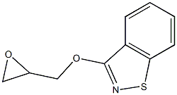 3-(オキシラニルメトキシ)-1,2-ベンゾイソチアゾール 化学構造式